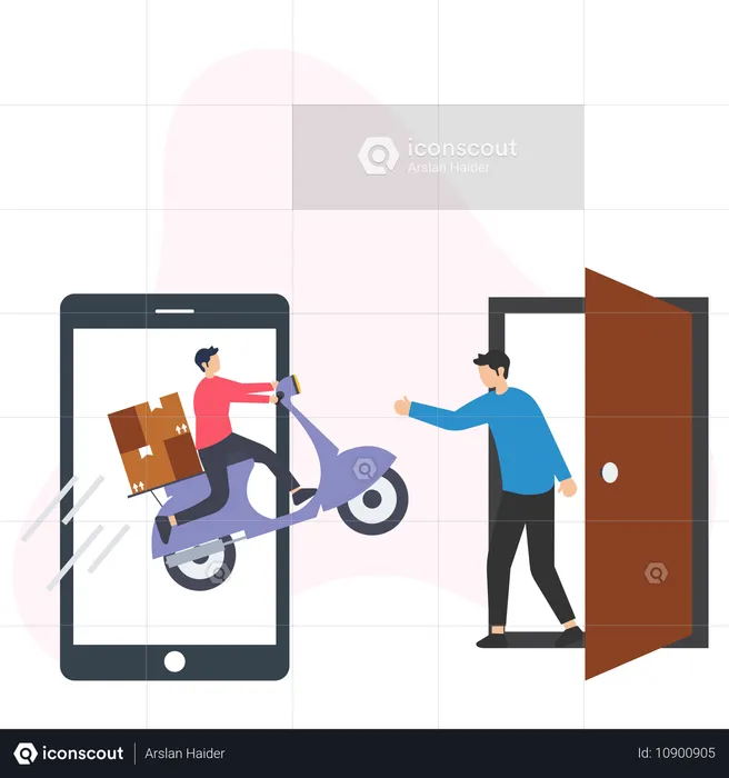 Home delivery service  Illustration