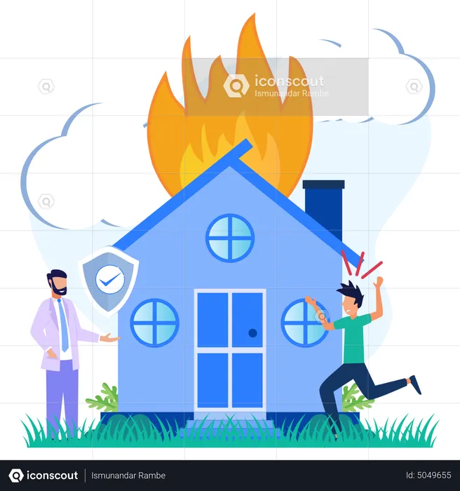 Home Fire Insurance  Illustration