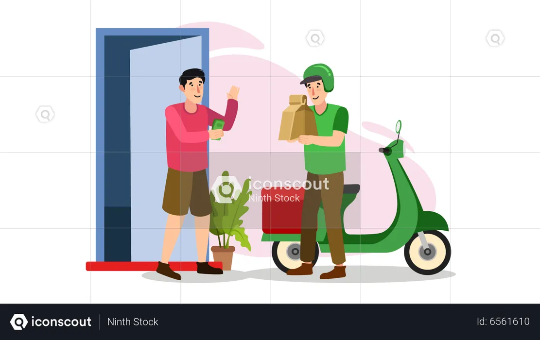 Home Food Delivery  Illustration