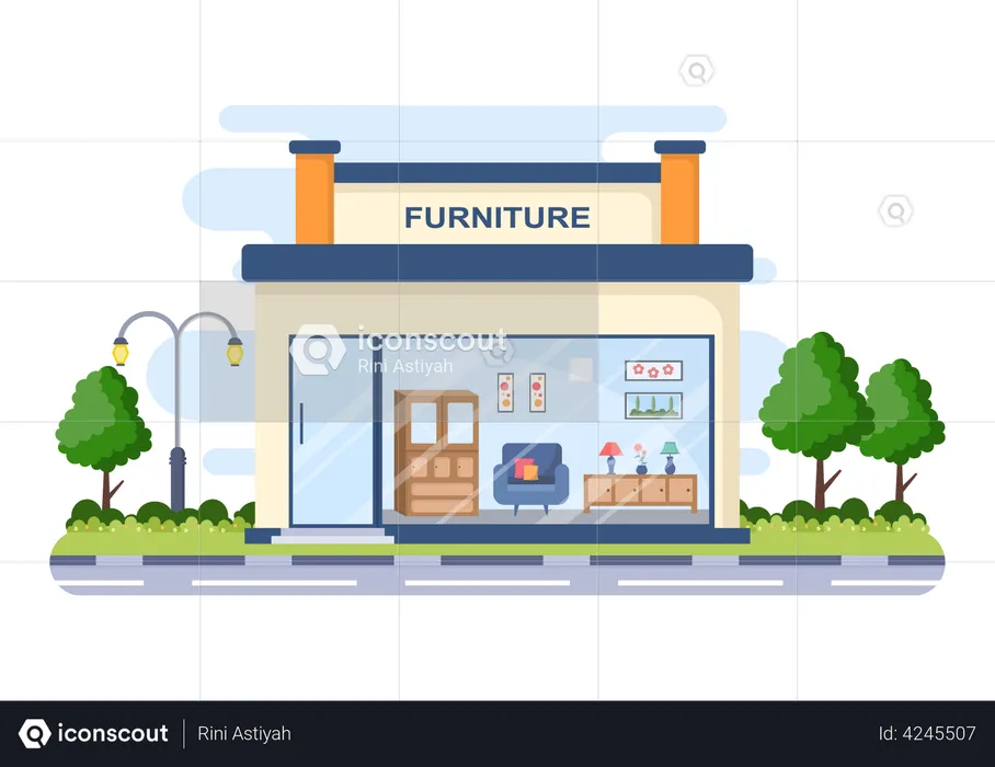 Home Furniture Shop  Illustration