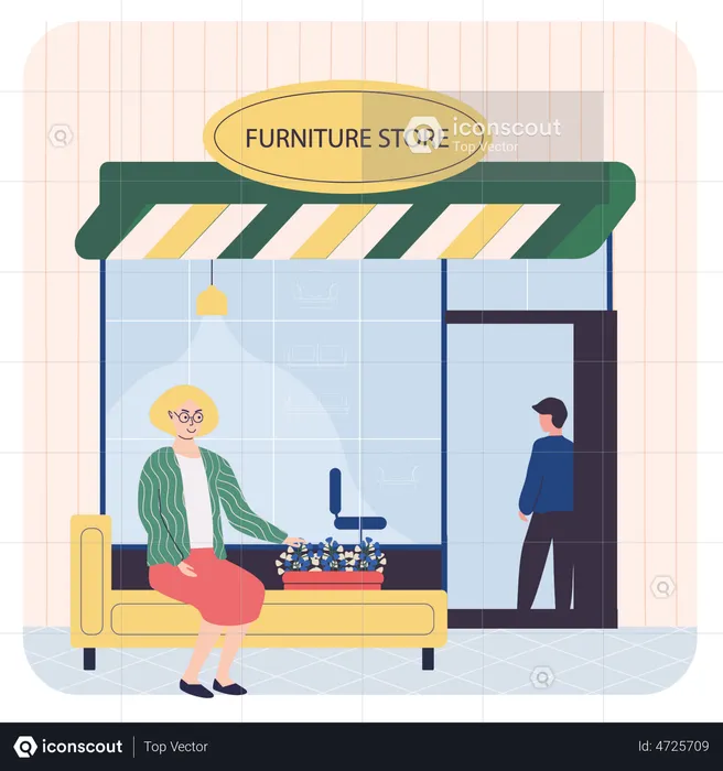 Home furniture shop  Illustration