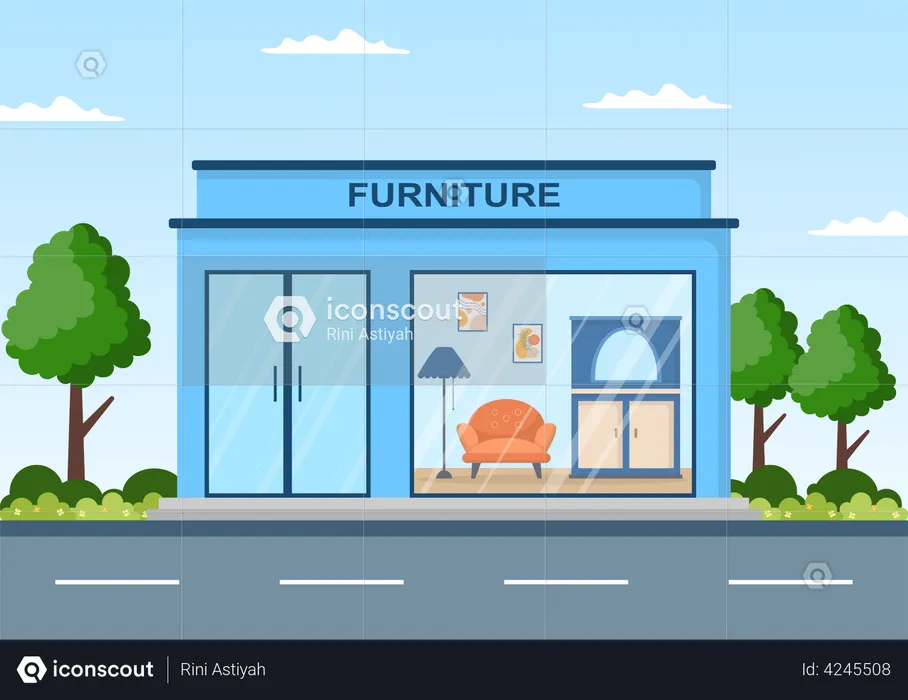 Home Furniture Store  Illustration