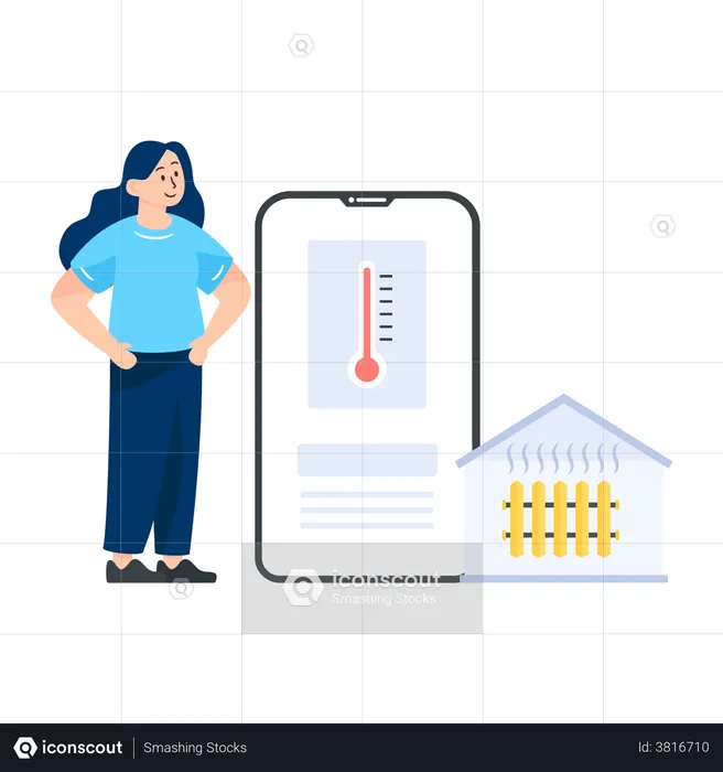 Home Heating System  Illustration