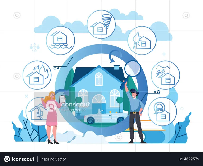 Home Insurance Terms  Illustration