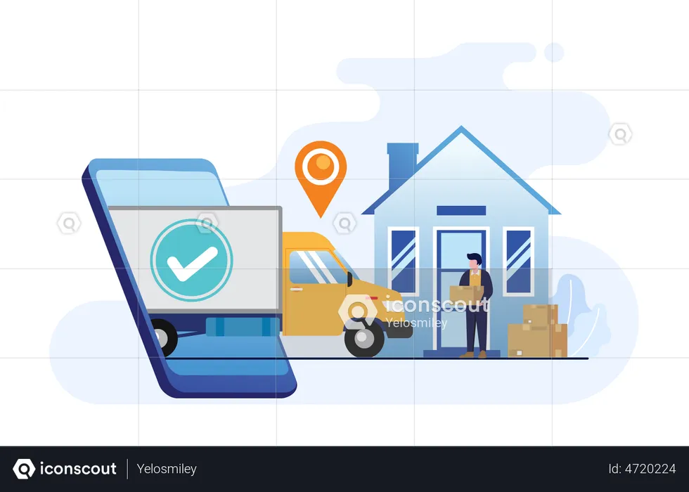 Home Moving Service App  Illustration