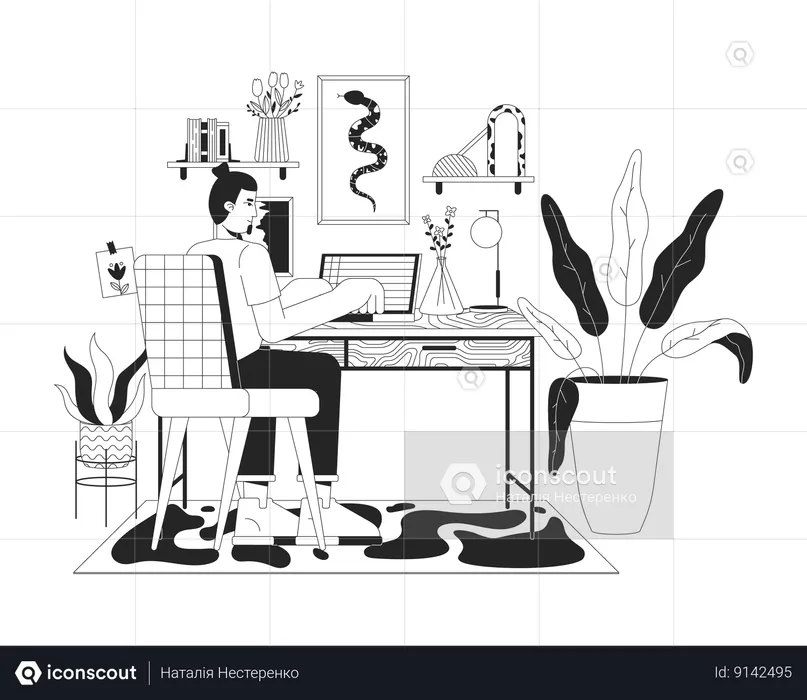Home office  Illustration