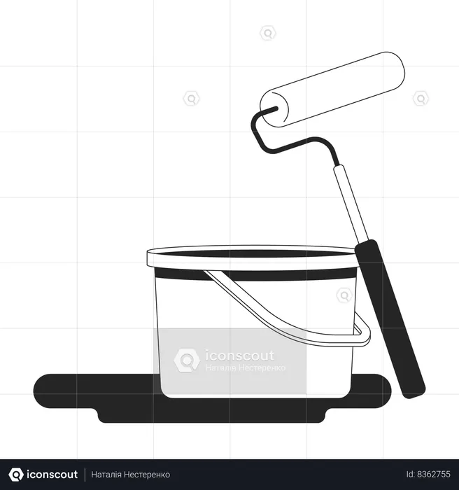 Home painting tools  Illustration