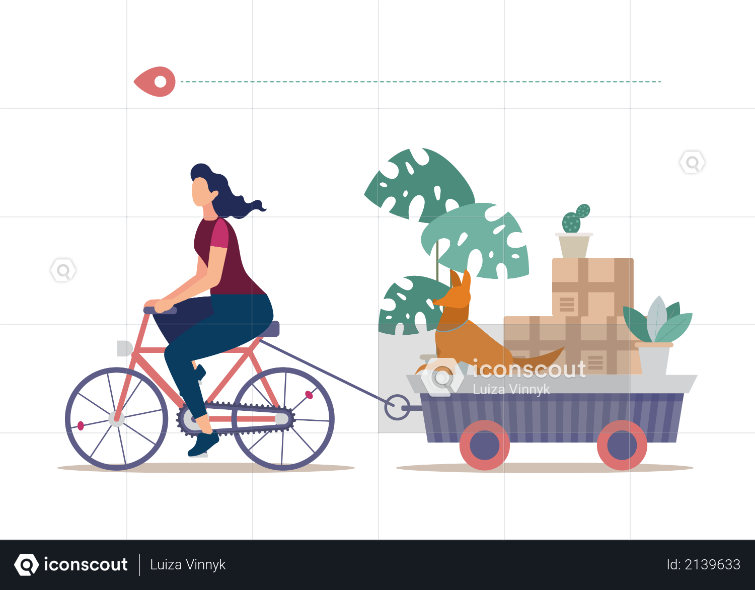 Home Removal by Own Transport Illustration