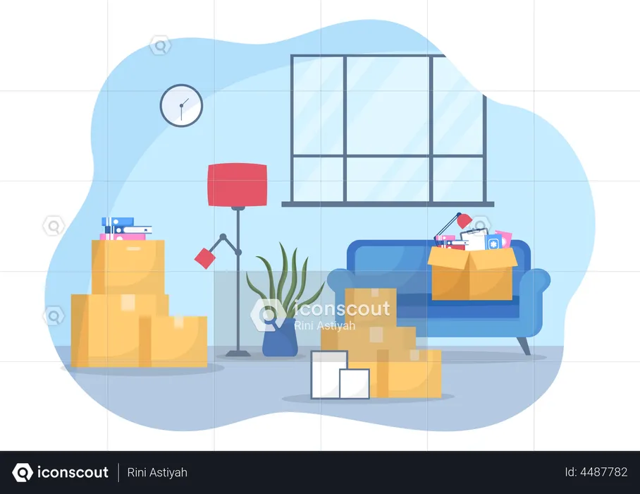 Home Shifting  Illustration