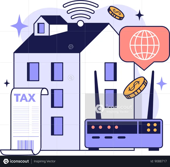 Home wifi cost  Illustration