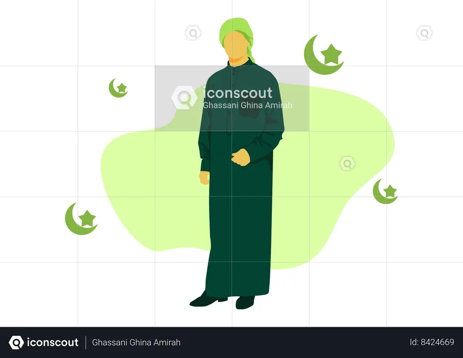 Homens abaya  Ilustração