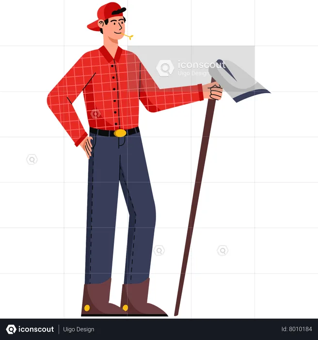 Agricultor masculino  Ilustração