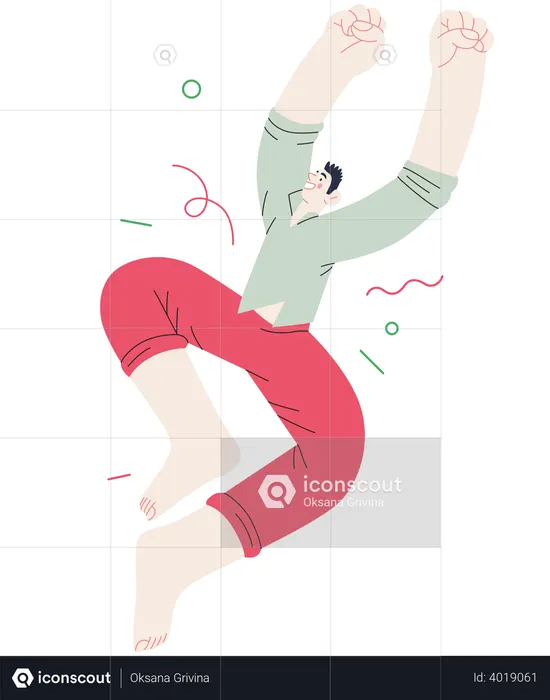 Homem alegre  Ilustração