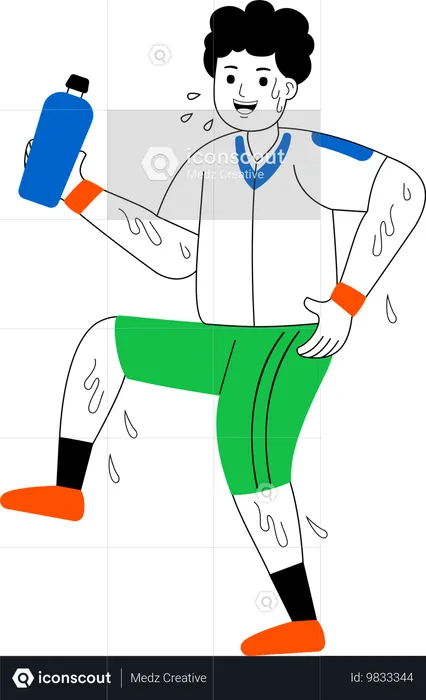 Homem gosta de correr  Ilustração