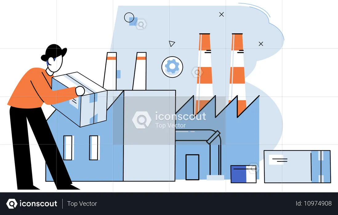 Homem Tomar decisões informadas é essencial para projetos de fabricação bem-sucedidos  Ilustração