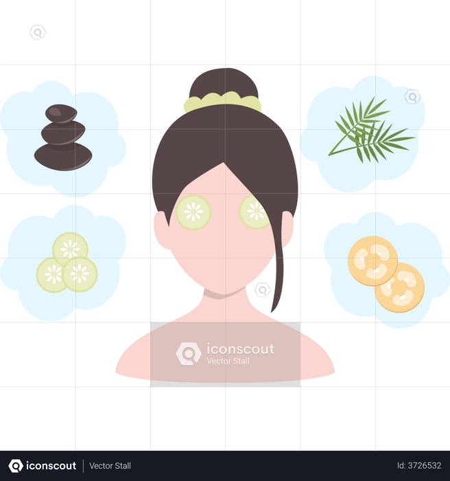 Homemade remedies for healthy skin Illustration