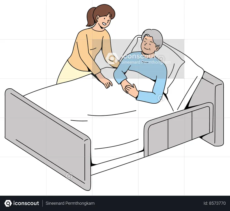 Homes and Elderly Care  Illustration