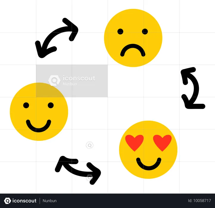 L'homme subit un changement émotionnel  Illustration