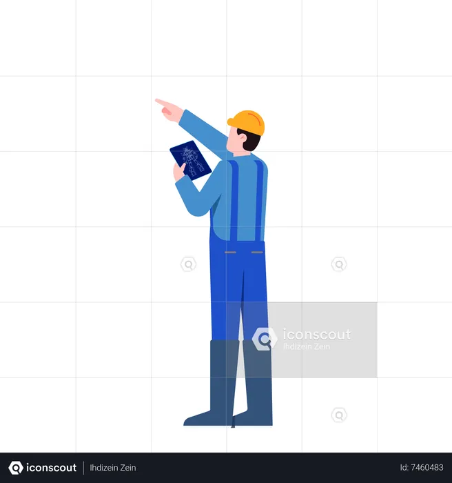 Homme avec iPad  Illustration