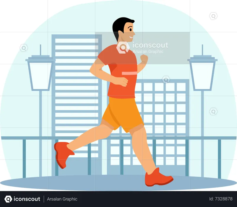 Homme qui court  Illustration