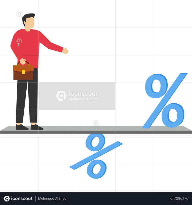 Équilibre d'homme d'affaires  Illustration