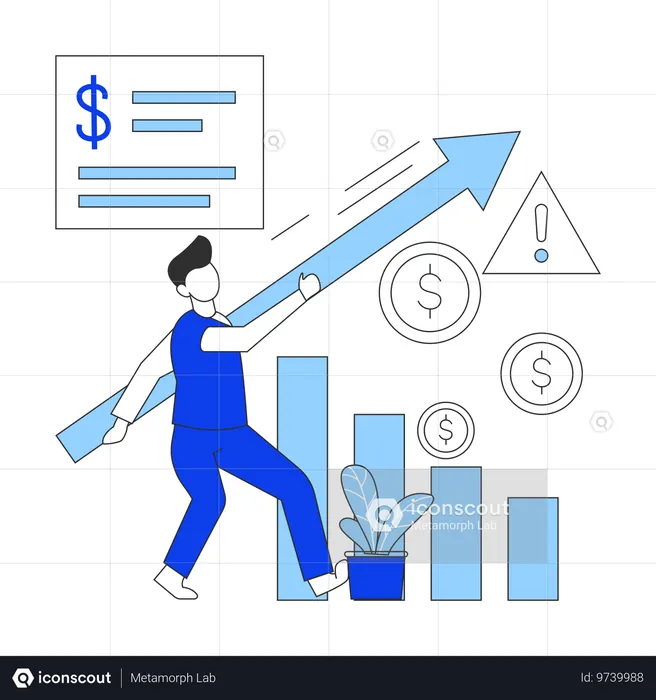 Homme d'affaires faisant la gestion de crise  Illustration