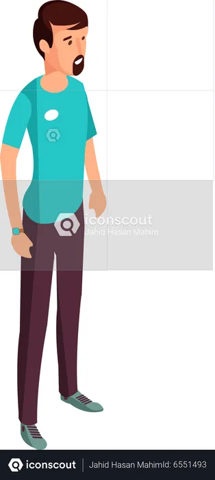 Homme debout  Illustration