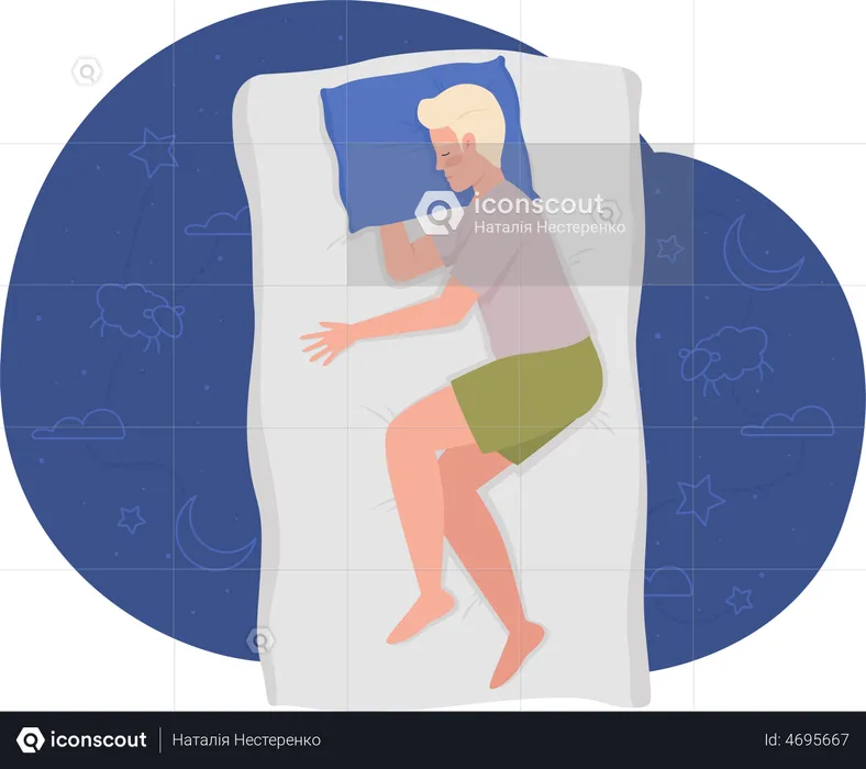 Homme qui dort  Illustration