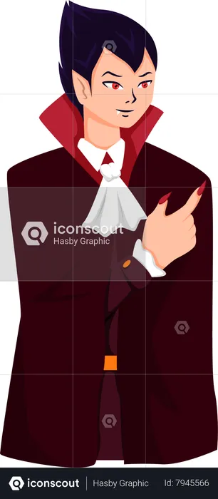 Homme en costume d'Halloween  Illustration