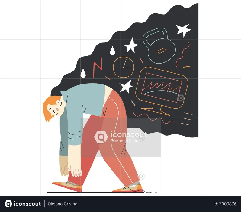 Homme en dépression  Illustration