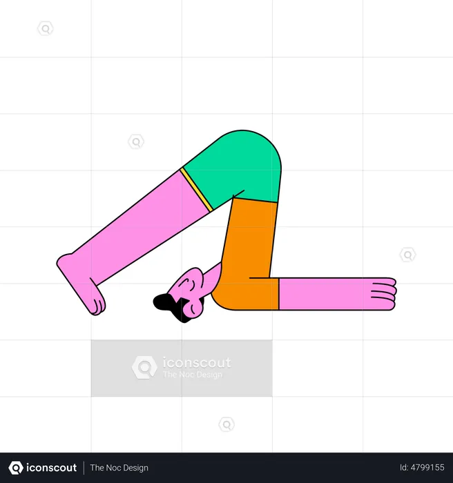 Homme faisant des exercices de yoga  Illustration