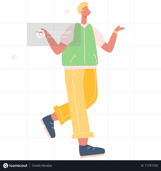 Homme qui marche  Illustration