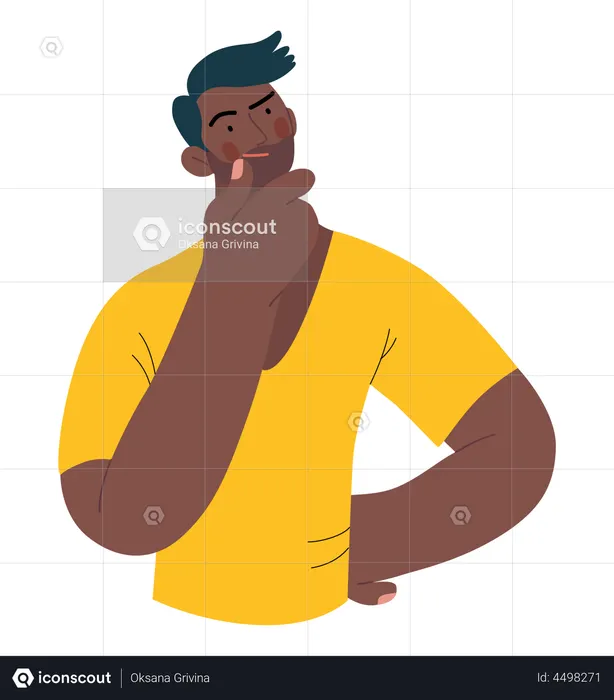 Homme pensant  Illustration