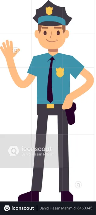 Policier masculin  Illustration