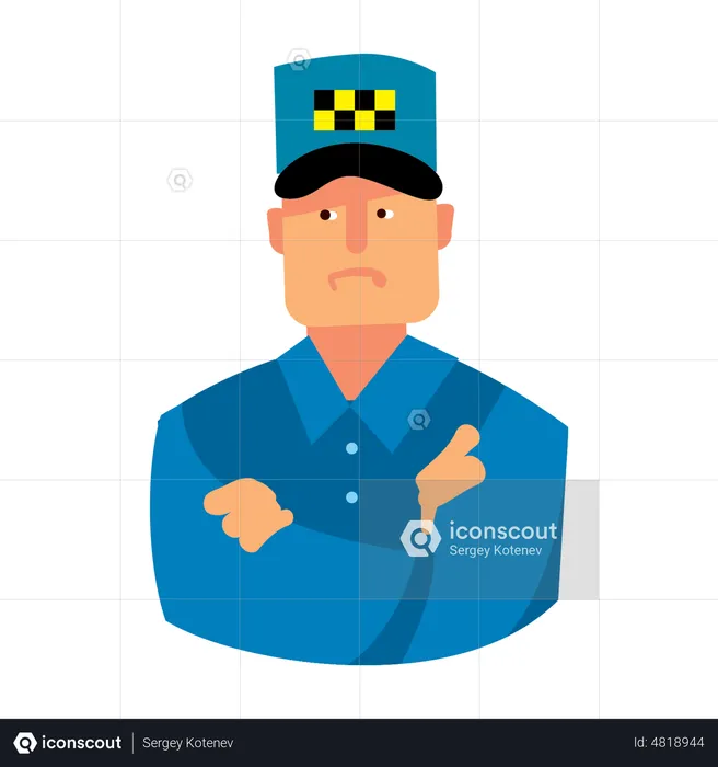 Policier masculin  Illustration