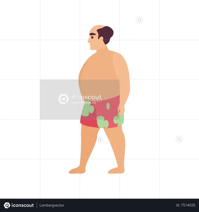 Homme en short  Illustration