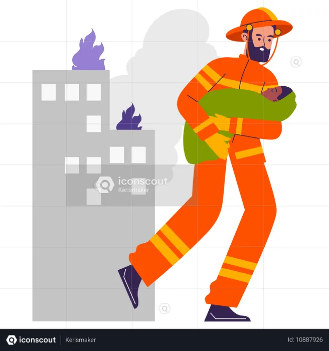 Un homme vient à la rescousse  Illustration