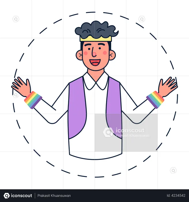 Homosexual Boy  Illustration