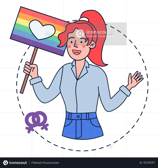 Homosexual Female  Illustration