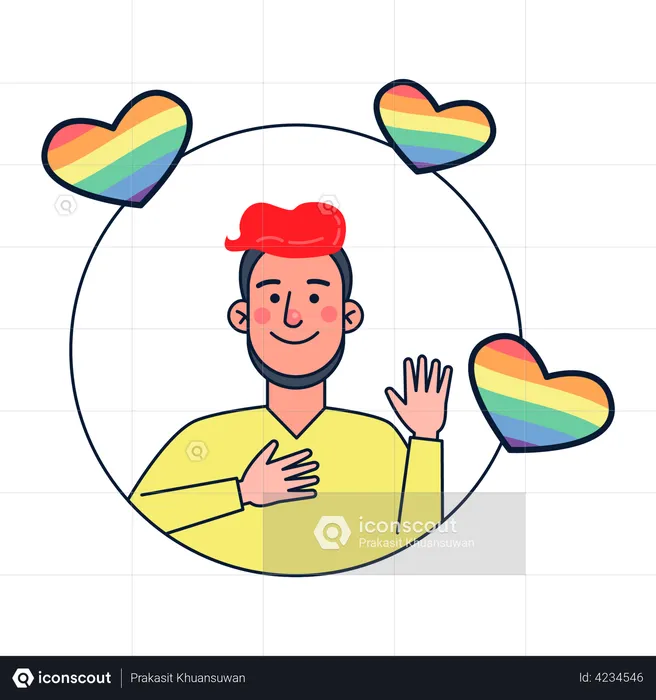 Homosexual Man  Illustration