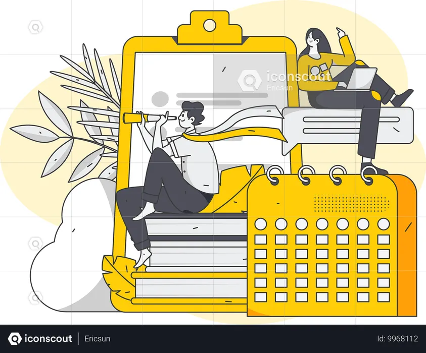 Horario de estudio  Ilustración