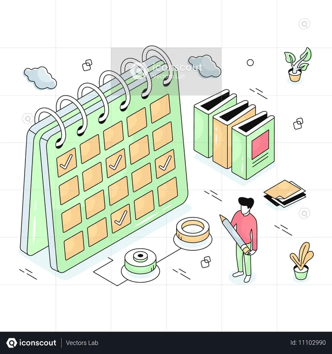 Horario de estudio  Ilustración