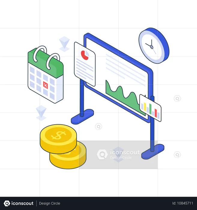 Horario comercial  Ilustración