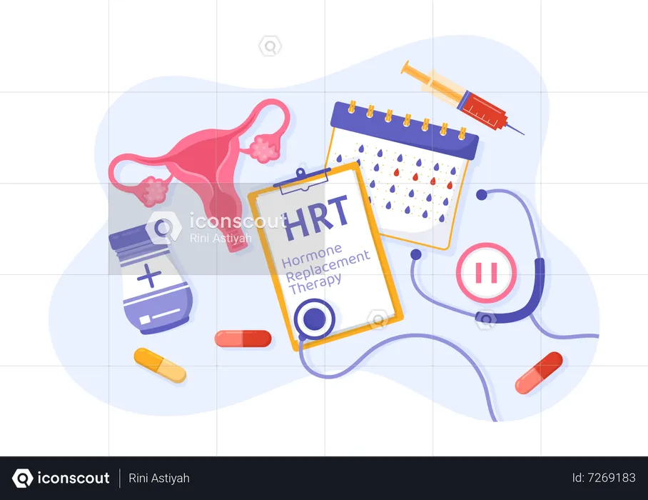 Hormone Replacement Therapy  Illustration