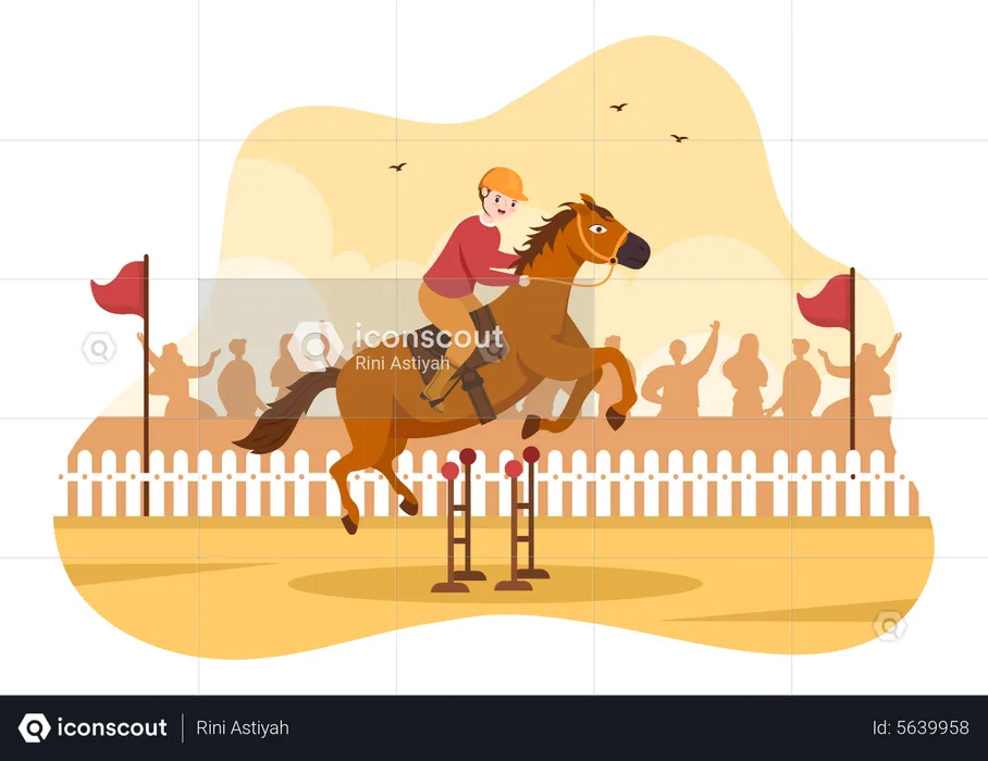 Horse Jumping Over The Hurdle High-Res Vector Graphic - Getty Images