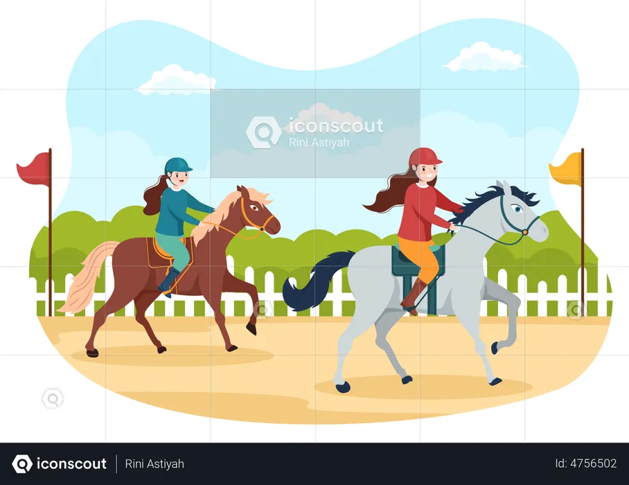 Horse Race  Illustration