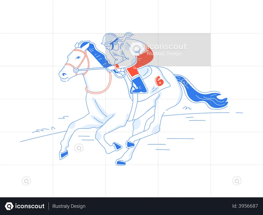 Horse Racing  Illustration