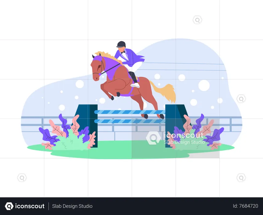 Horse racing competition  Illustration