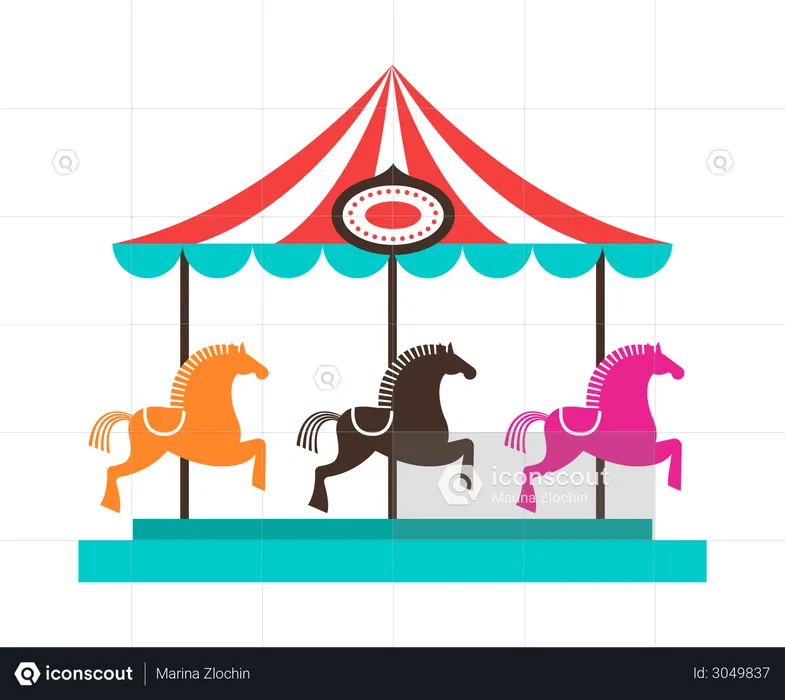 Horse ride Illustration