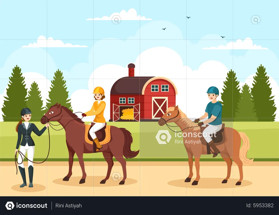 Horse Training  Illustration